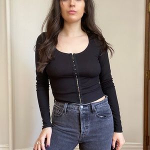 Urban Outfitters Silence + Noise Black Corset Top